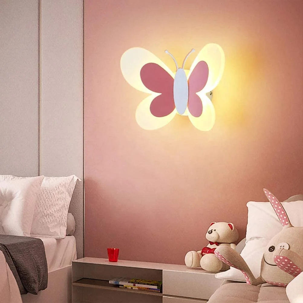 Shop Our Factory Hot Sale Butterfly Form Cartoon Kids Wall Lamp