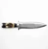 Natural Tan/Brown Stag Horn, Dark Wood