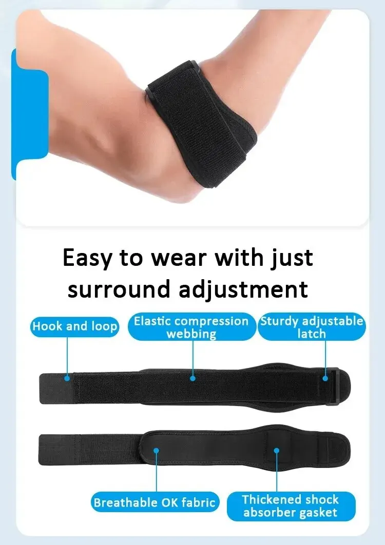 CYCLXY Tennis Elbow Brace Sleeve (1 Pair) - Arm Support For Tendonitis, Golfers Elbow Relief