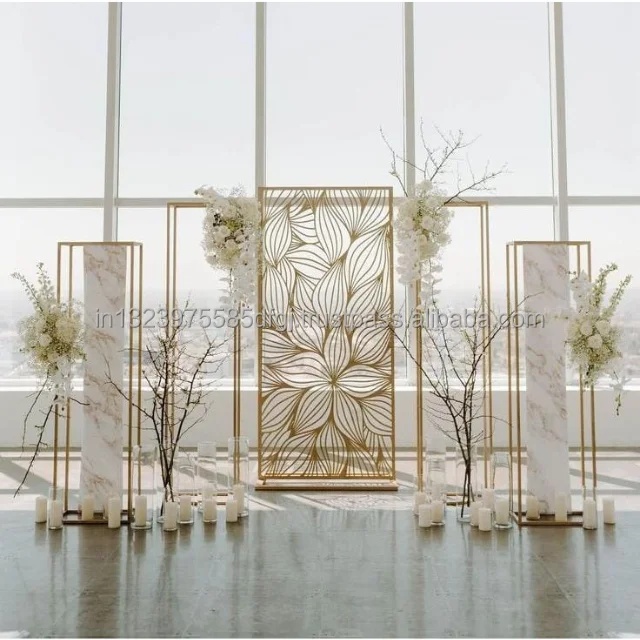 Wowork Metal Event Supplies Acrylic Backdrop Stand For Wedding Party