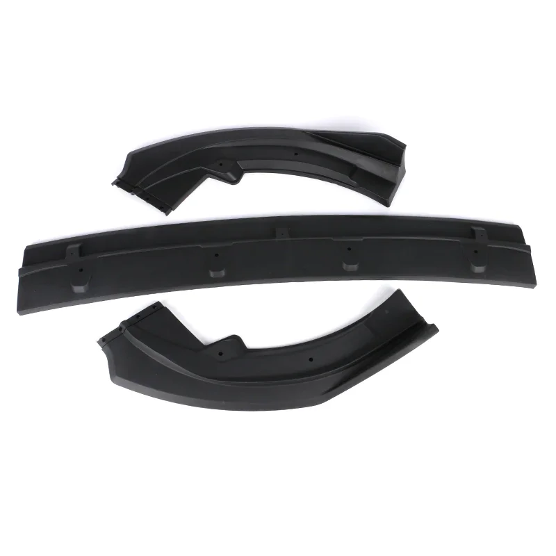Matte Black Primer PP V2 Style Front Bumper Lip for 2018-2020 Toyota Camry XLE LE Models 3PCS