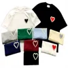 White with black heart