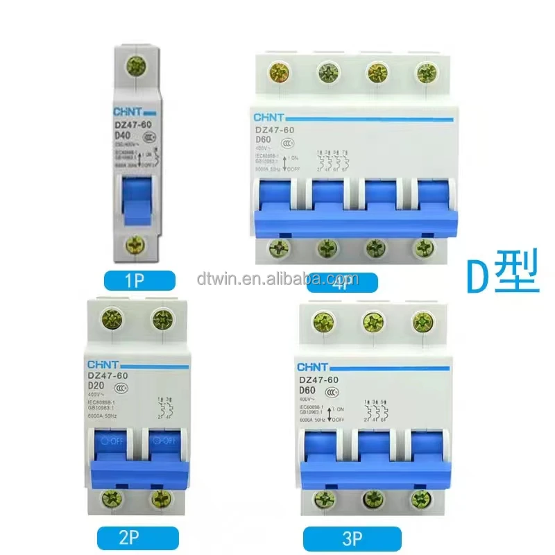 Chint Zhengtai Circuit Breaker Dz47-60 1p 2p 3p 4p Small Air Switch 10 ...