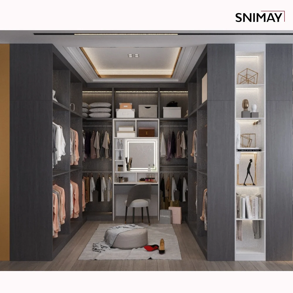 Bedroom Wooden Wardrobe Modular Closets Systems Modern High End Walk in Closet