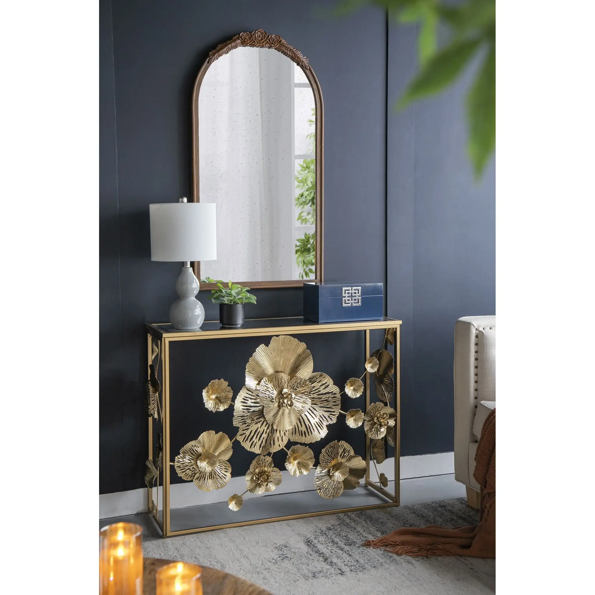 Elvarenae Florielle Gilded Console Table — product detail