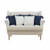 Navy blue and cream white Color