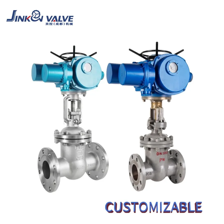 JINKON VALVE Motorized Gate Valve Stainless Steel Z941H-16P Electric Flange Rising Stem Hard Seated PN10/PN16 16Bar High Valve