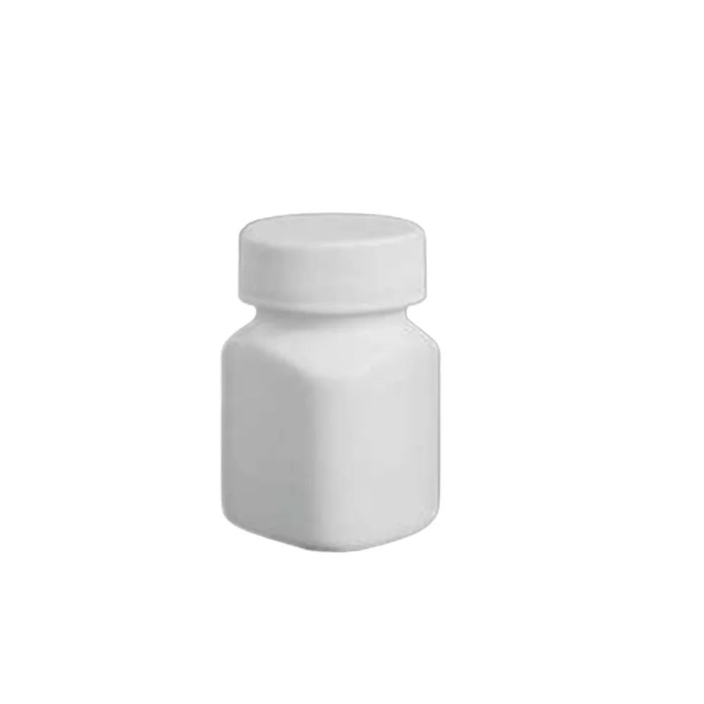 40ml Hdpe White Triangular Tablet Container With 33mm Screw Closure