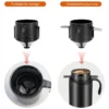 White thermos cup+filter+spoon (three piece set)