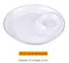 Assiette ronde de 25 cm avec un bol à sauce intégré
