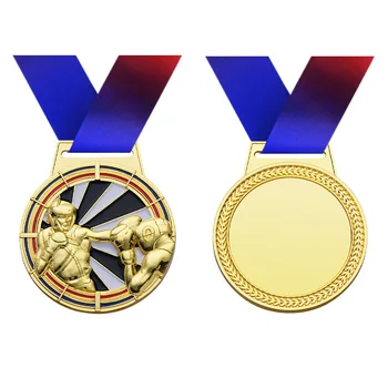 70mm Diameter 80grams Custom Medal Basketball Sports Medals With Ribbon Martial Arts Medals