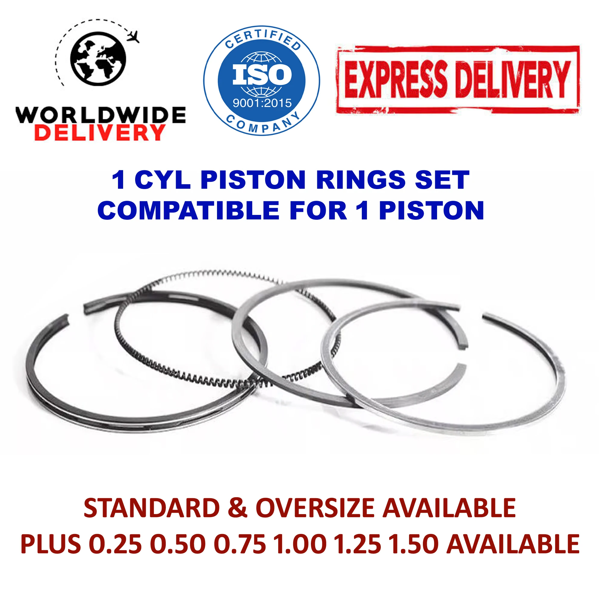 RinG★ Piston Ring Set fit for KAWASAKI Ultra 300X 12F 15F STX-12F Jet