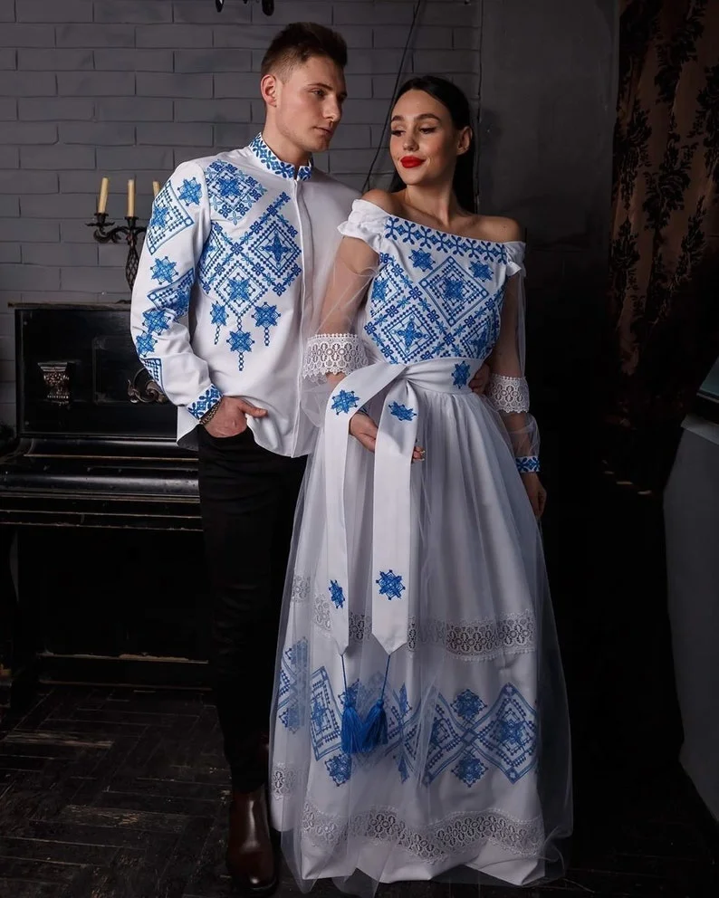 sachin and babi light blue dress White Embroidered Dress - Tie-Back Dress - Puff Sleeve Mini Dress