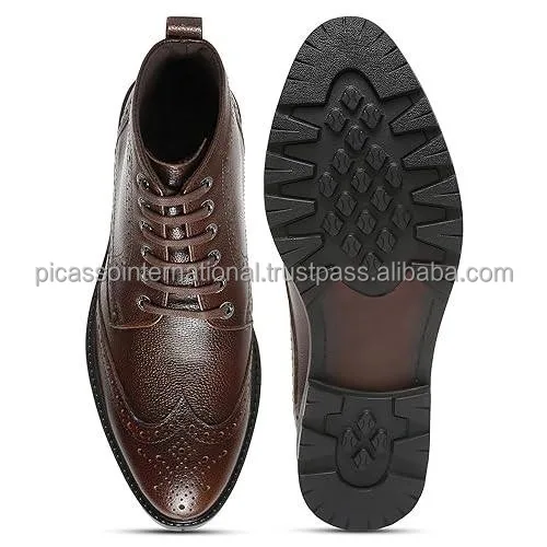 Best Buy Bulk Quantity Eye Catching Design Standard Quality Best Selling Casual Wear OEM Wholesale Shoes Genuine Leather Boots