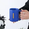 custom aplhabet blue ceramic Mug (I)