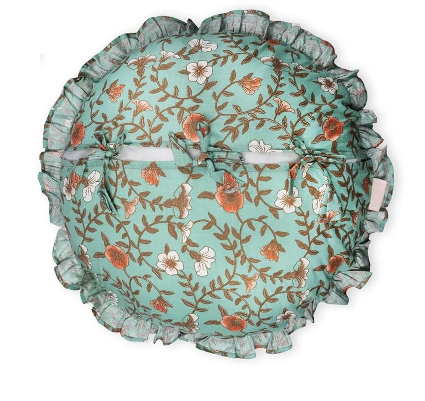 Fine Fabric Printed Round Pillow Covers Decorative Poly Cotton Cushion Covers For Home Sofa Styling Hotels Bulk Orders_voghion.com