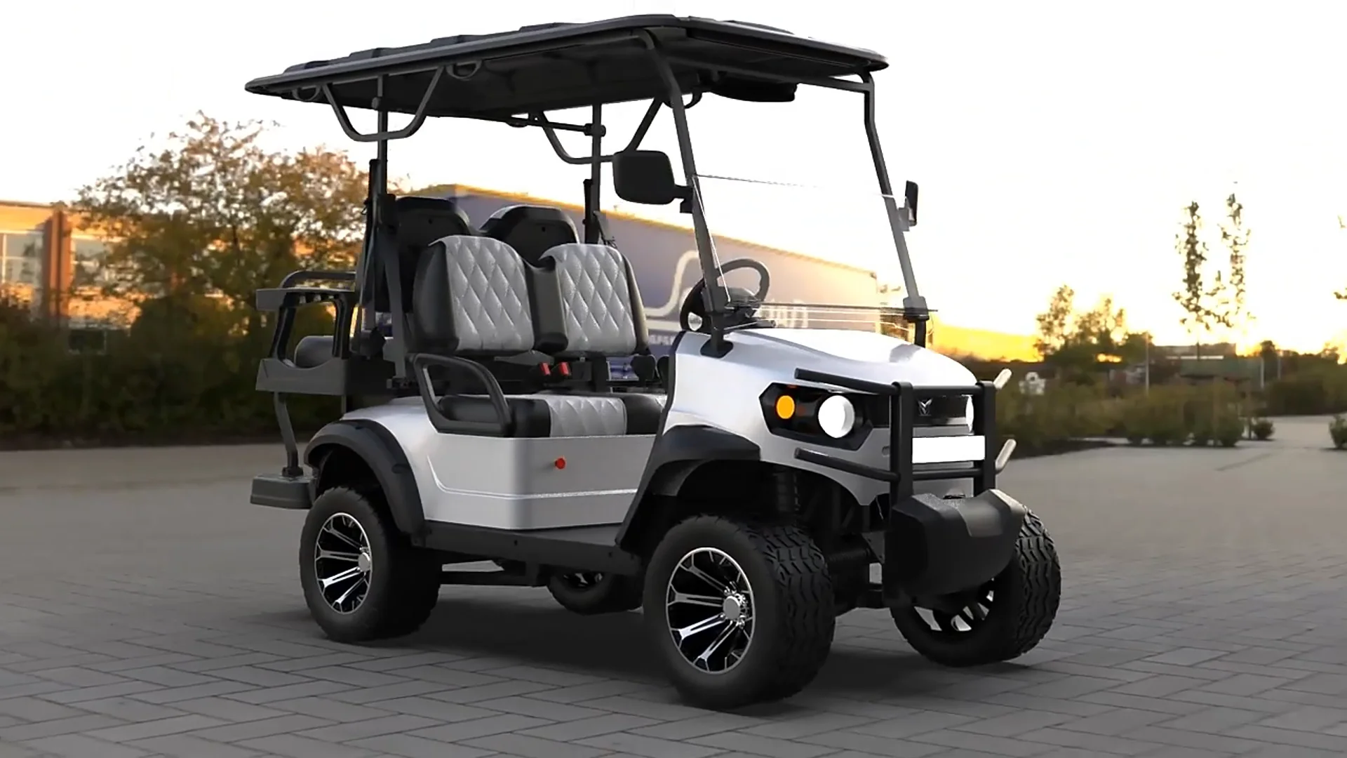 Hotel Reception Modern Style 4 Passengers Electric Cart De Golf Buggy