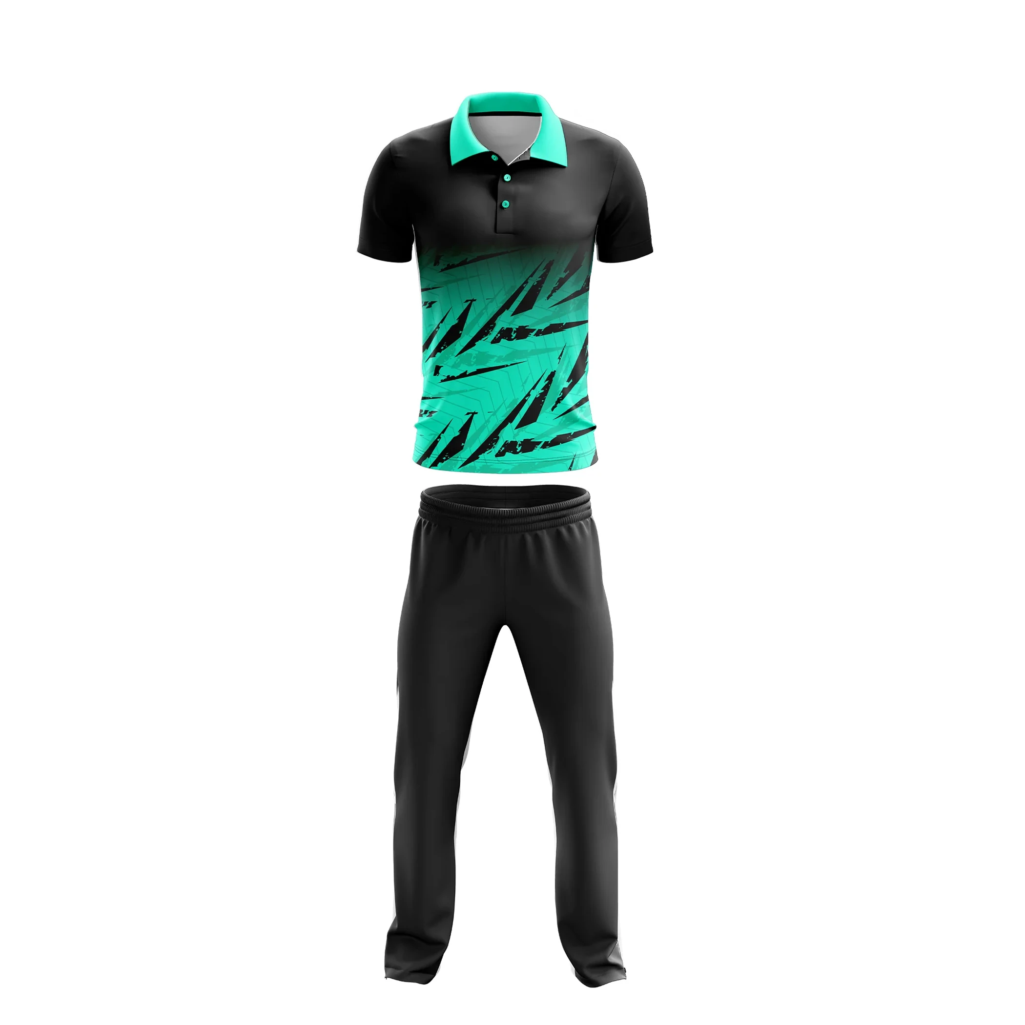 Latest Design High Quality New Arrival Wholesale Customized Logo Printing 2025 Polyester Sports Cricket Uniform