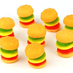 Mini Burger Gummies Candy Soft Chewable Gummies Candy