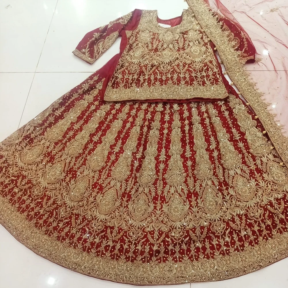 Women's Custom Fabric Maxi Dress with Heavy Embroidered Handwork Wedding  Partywear Including Dupatta Women's Fancy Dress
