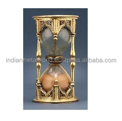 Индийские поставщики, высококачественное ремесло, винтажное украшение, бронзовый песок, таймер, латунные песочные часы, металлические песочные часы