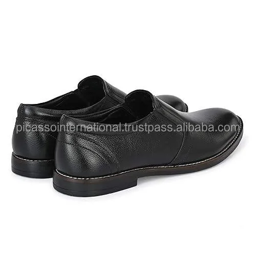 Top Quality Customized Logo Modern Design Formal Casual Office Party Wear Men's Genuine Leather Shoes from Indian Exporter