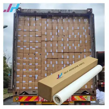 Waterproof outdoor high tack Eco Solvent printable white PVC Self Adhesive Vinyl roll hot sale the high quality for signage.