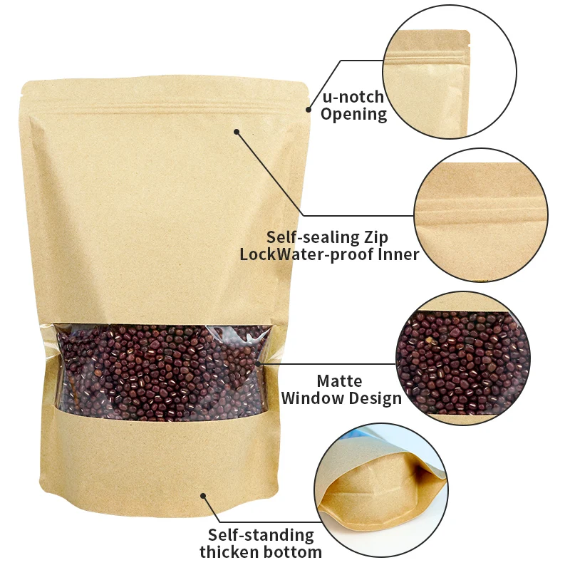 Custom logo Biodegradable Recycled Stand up Pouches Dry Food Packaging Herbs and Spices 3g 7g 14g Zip Lock Mylar Bag