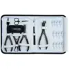 Black Hair extension tools kit In white case
