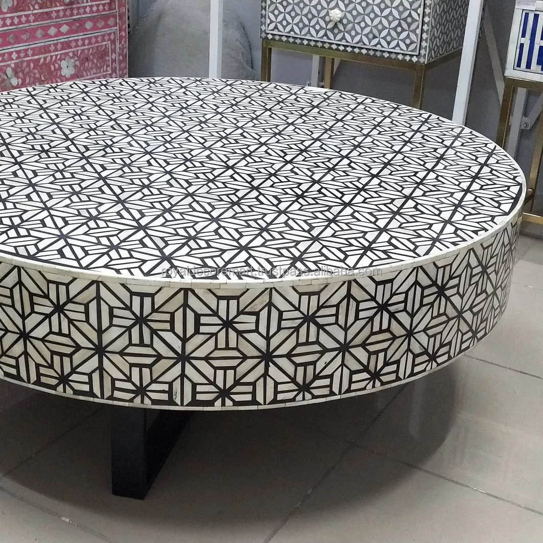 Enhance Your Living Space With Our Stunning Bone Inlay Coffee Table ...