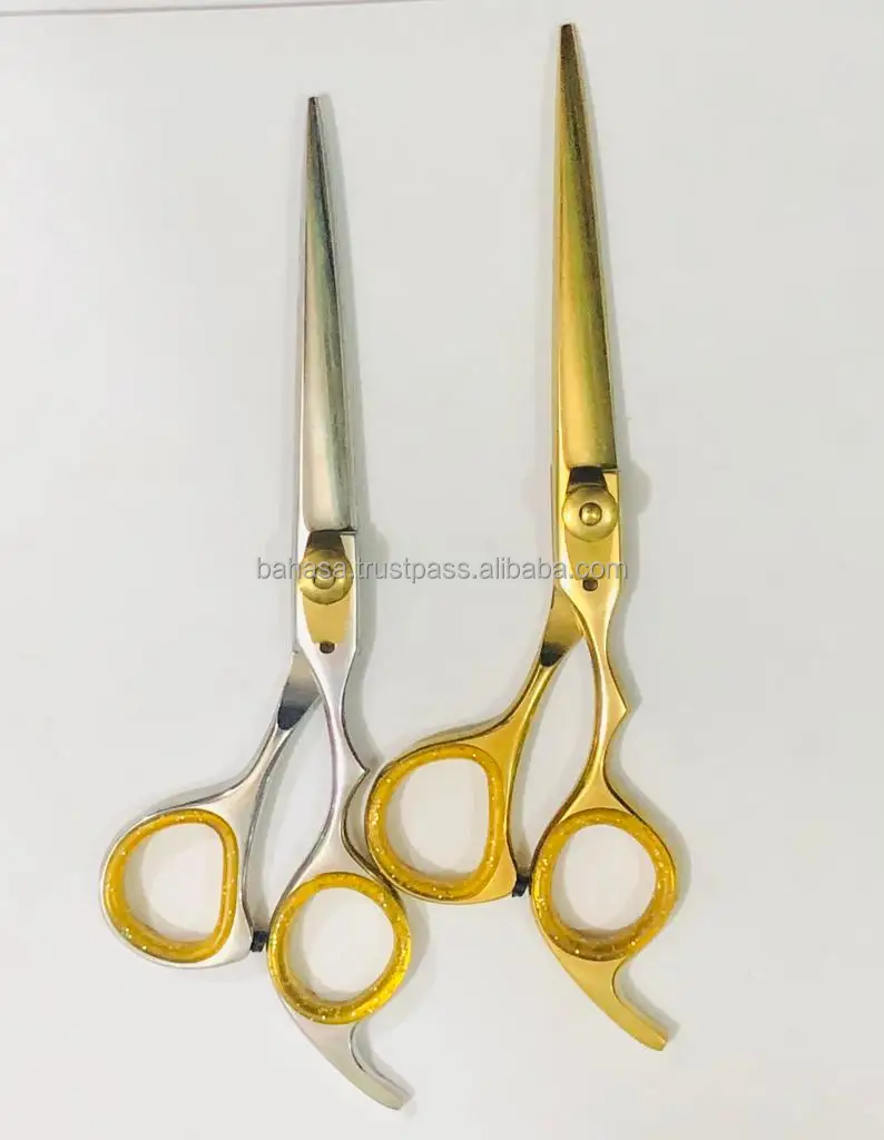 SHARPEND 6.5" Gold Edition Barber Scissors Set – Japanese Steel Shears & Razor Kit, Adjustable Tension