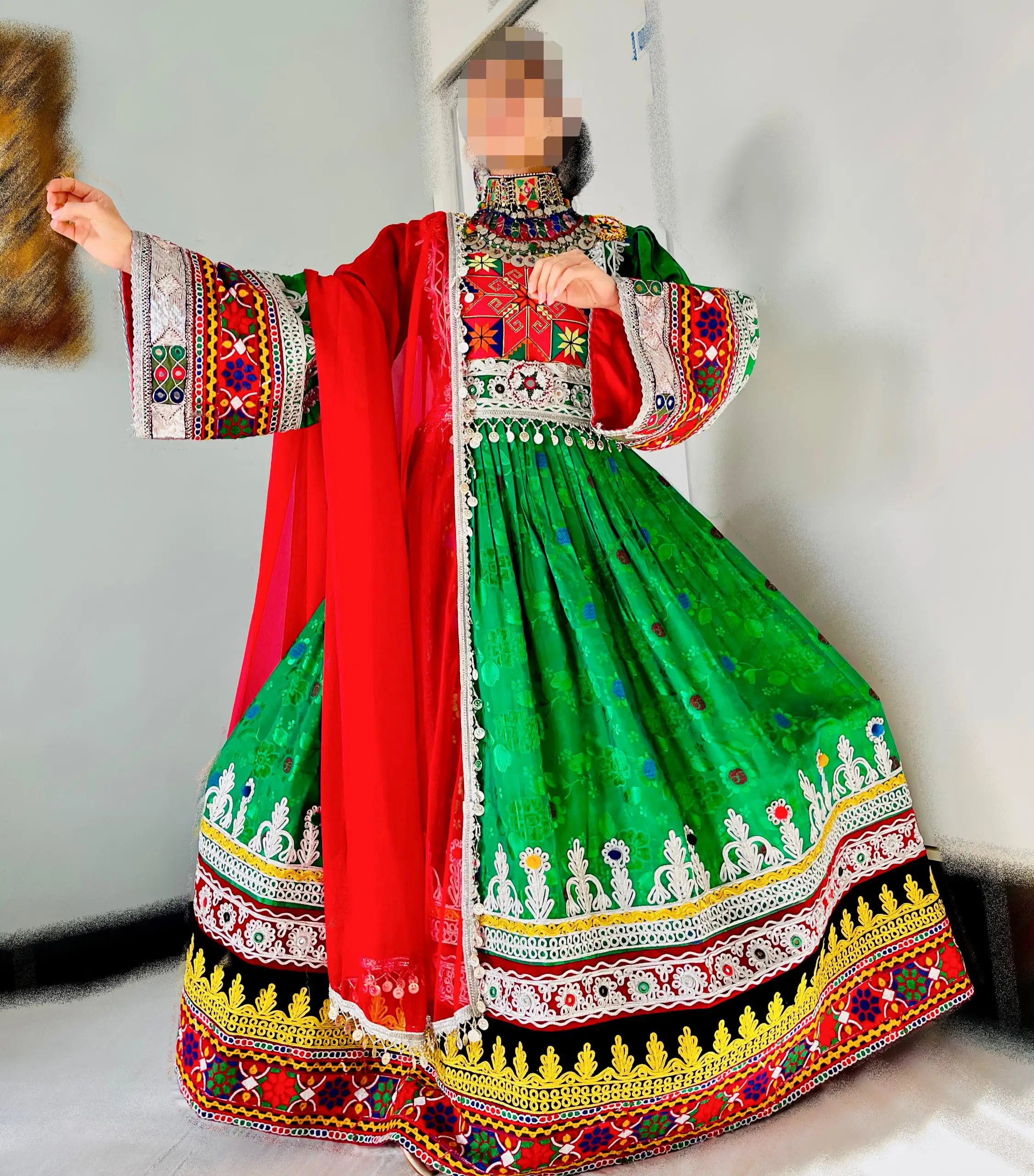 pathani dress for ladies Cultural Kuchi Maxi Frock flowy