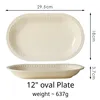12" oval Plate