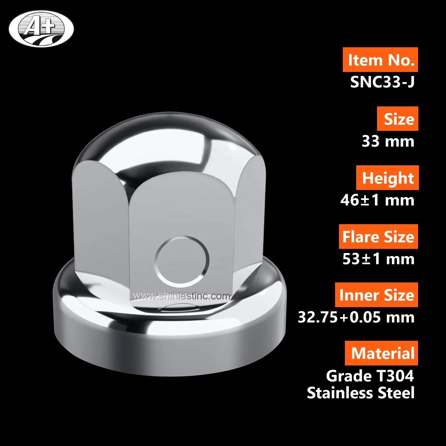 33 мм Крышка для гаек грузовика крышка из нержавеющей стали