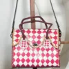 White & Pink Checkered