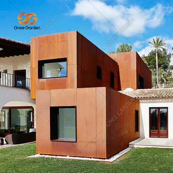 Modern Steel Cladding Design Facade Curtain Wall Corten Steel Sheeting ...