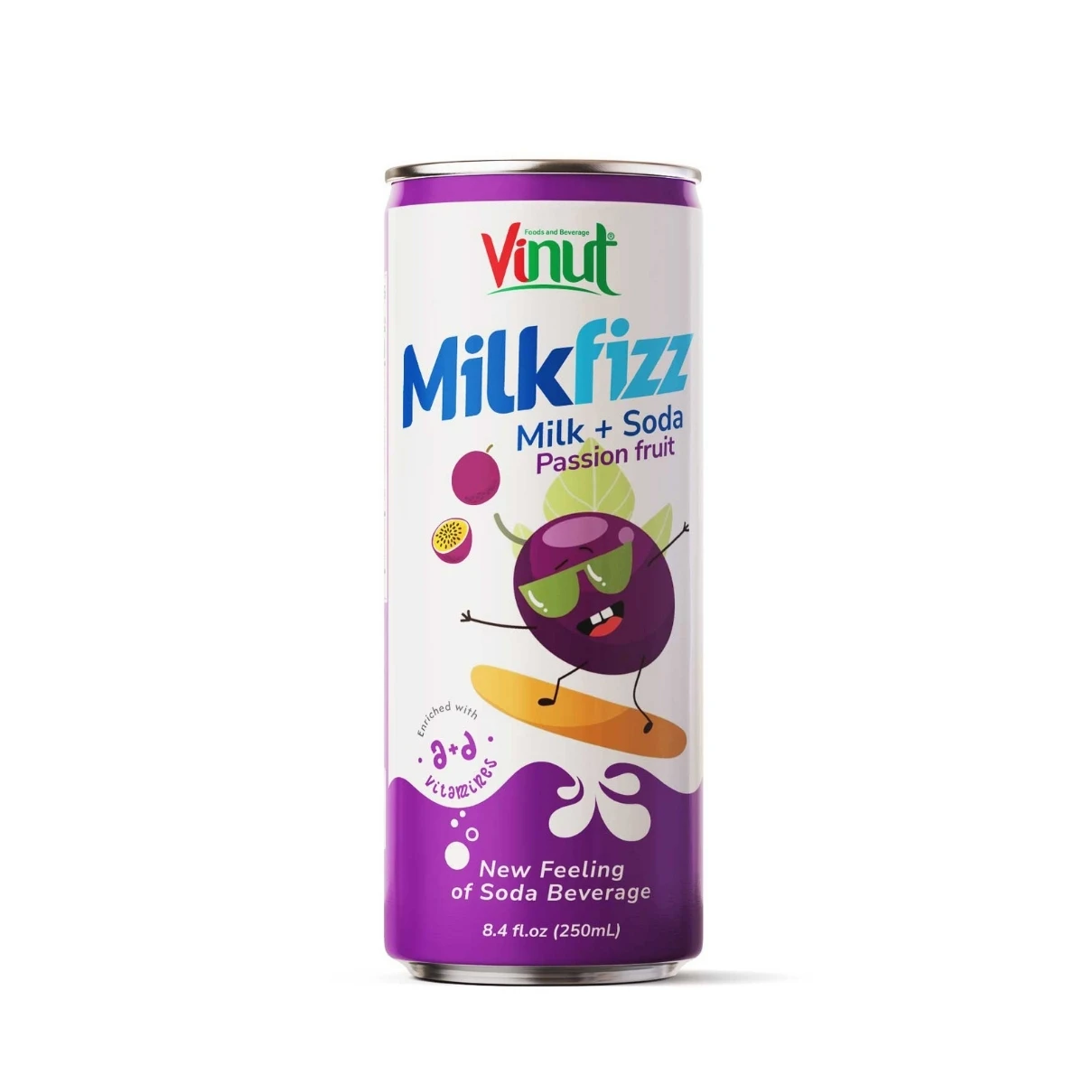Milkfizz Milk Soda Passion fruit flavor Free sample Private label