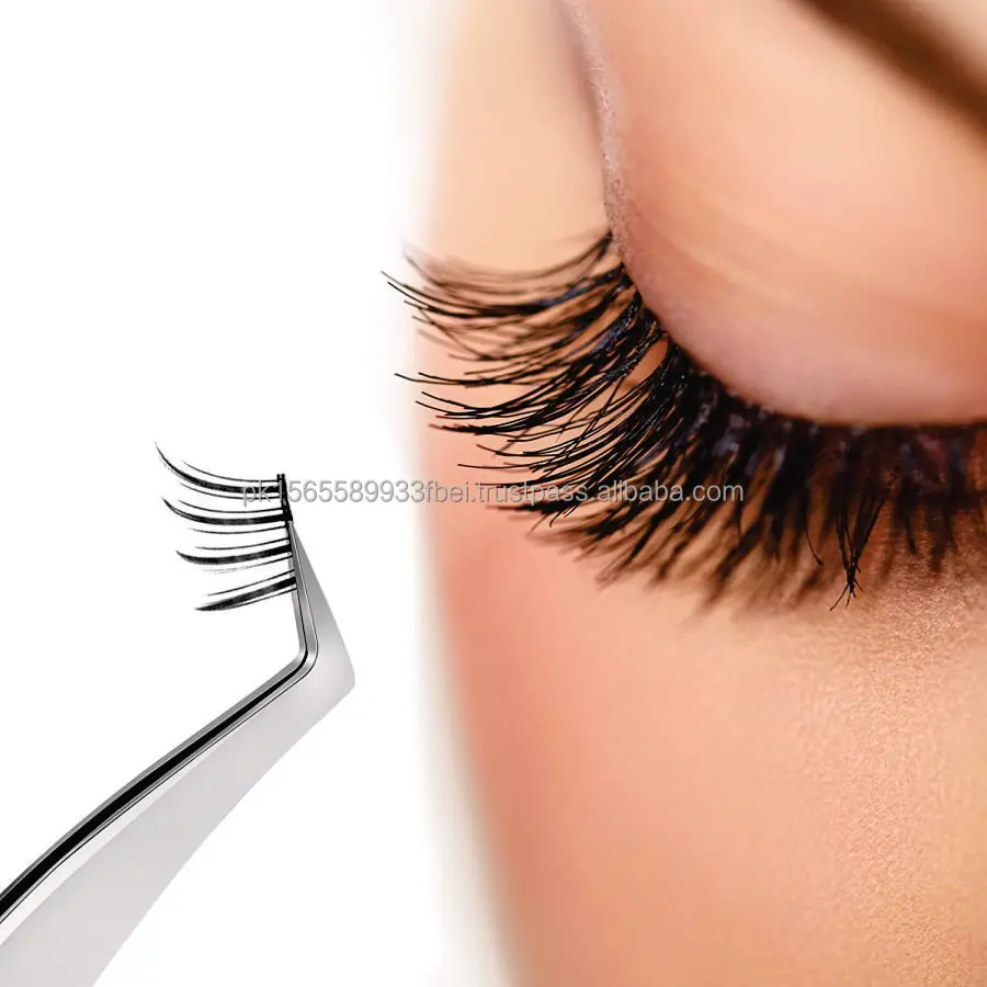 Fiber Tip Tweezers Curve Isolation Tweezers Eyelash Tweezers 90 Degree