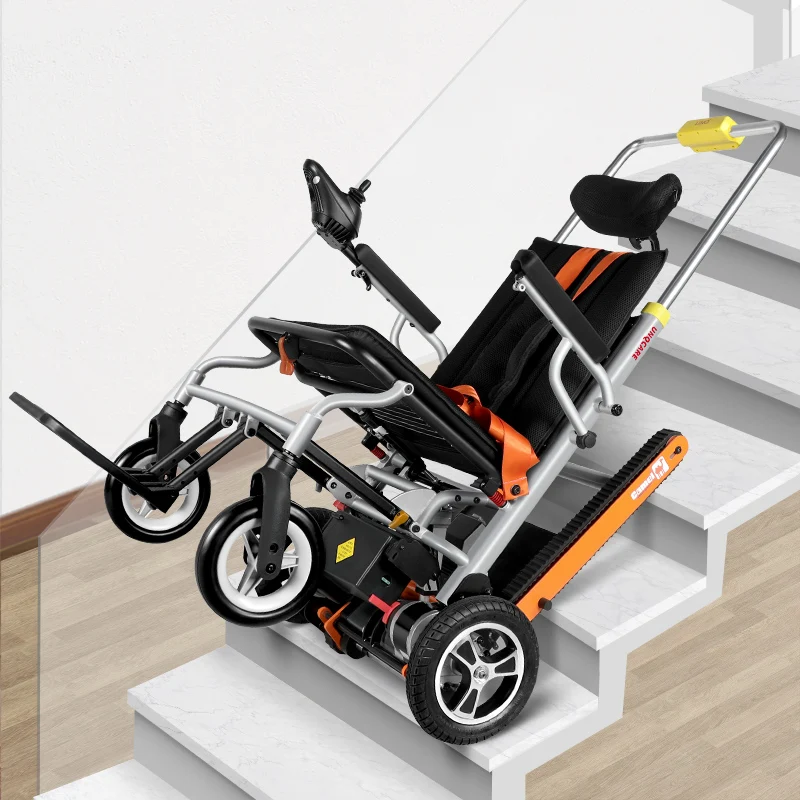 Excellent Intelligent Braking System Stair Climbing Wheelchair Electric Powered Dual Battery