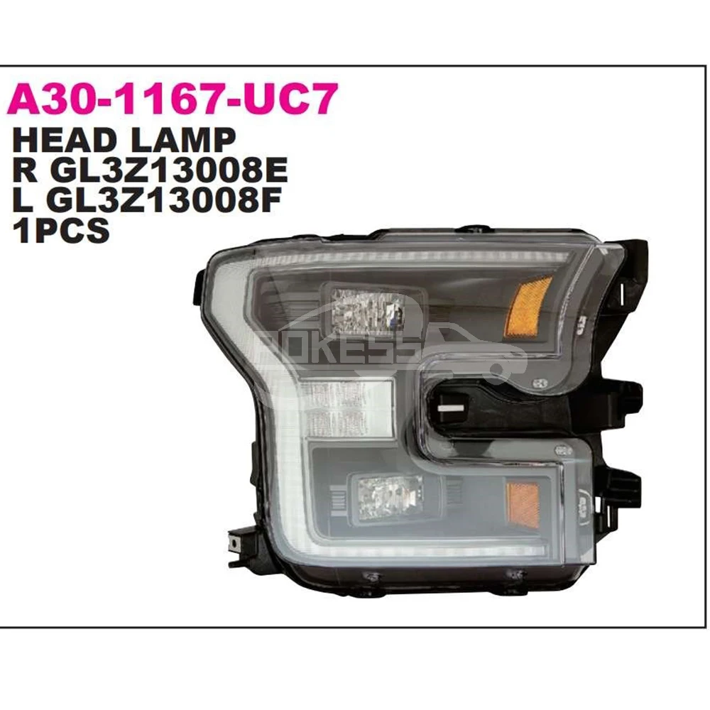 F150 LED Headlights GL3Z13008E GL3GL3Z13008C Z13008G A30-1167R-UC7 fo... — 2