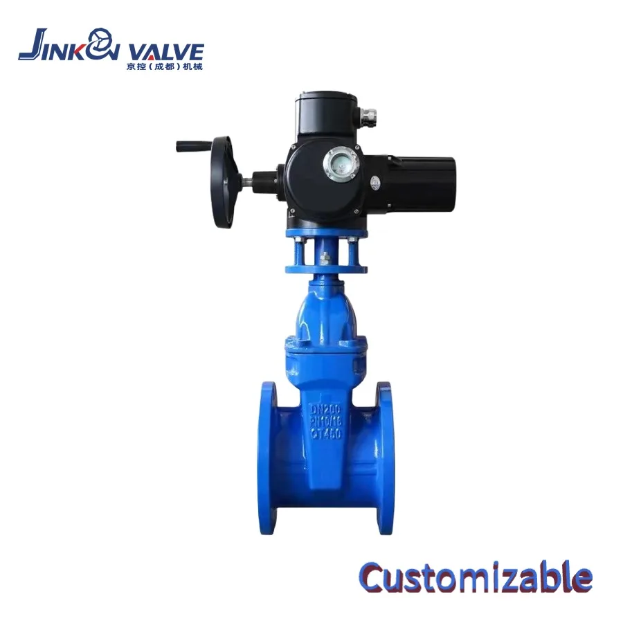 Electric Soft Seal QT450 Ductile Iron Flanged Motorized Gate Valve Z945X-16Q PN10/16 Resilient Seat Normal Temperature Water