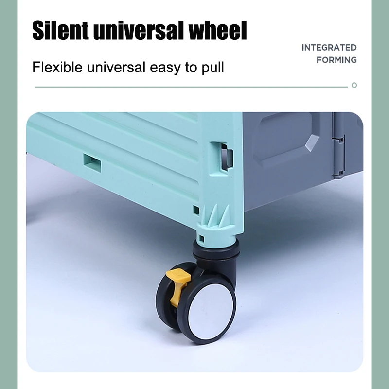 Изысканный пластиковый в 4-х цветах с квадратным служебный чехол тележка крышкой тележка складная корзина для покупок, пластиковая тележка