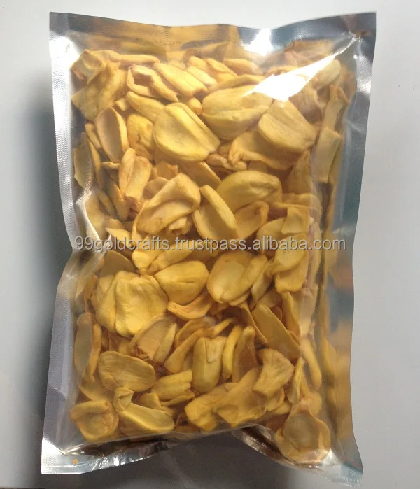 High Quality Dried Jackfruit Chips Snacks Crunchy Crispy Vf Drying Process Non Gmo No Sugar