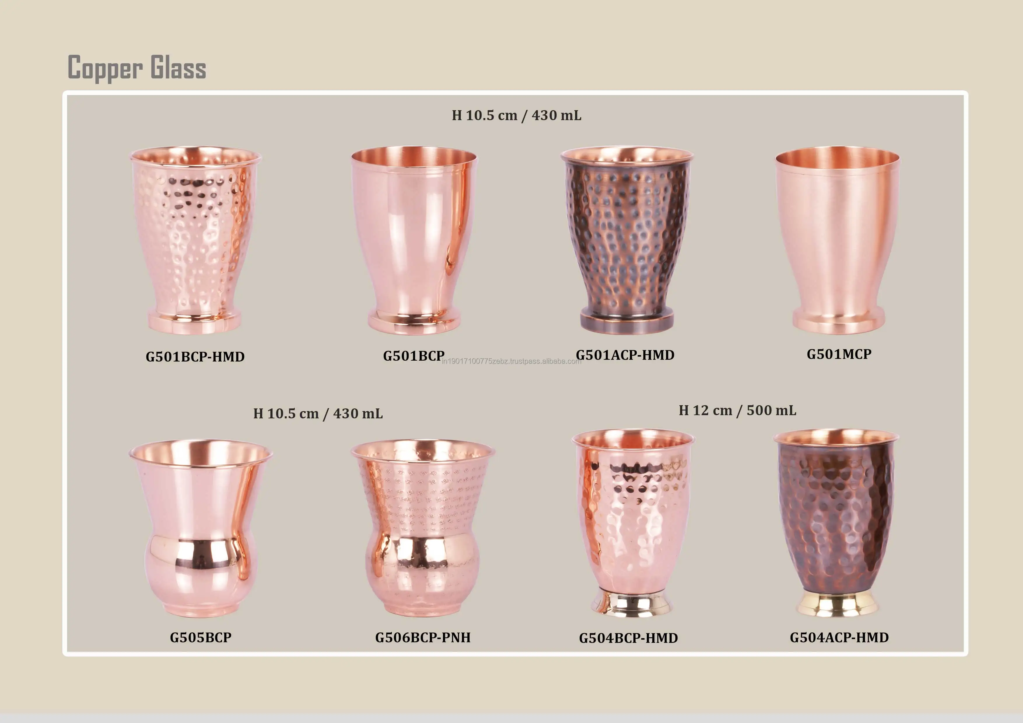 Copper Cup Hot Selling Classical Pure Moscow Hammered Cooper Mule Mug Copper Water Glass For Drinking