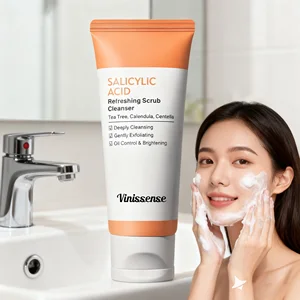 OEM Anti-Acne Daily Use Facial Cleanser Salicylic Acid Exfoliating Gel with Glycerin Soothing Relief Fac for Adults