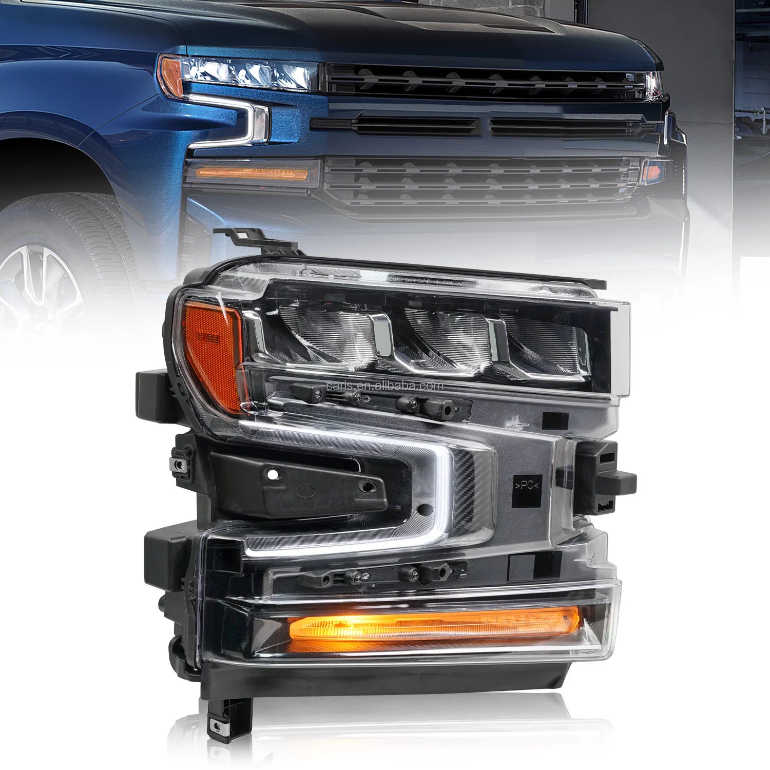 Archaic Led Drl Headlight Assembly For Chevrolet Silverado 1500 Pickup ...