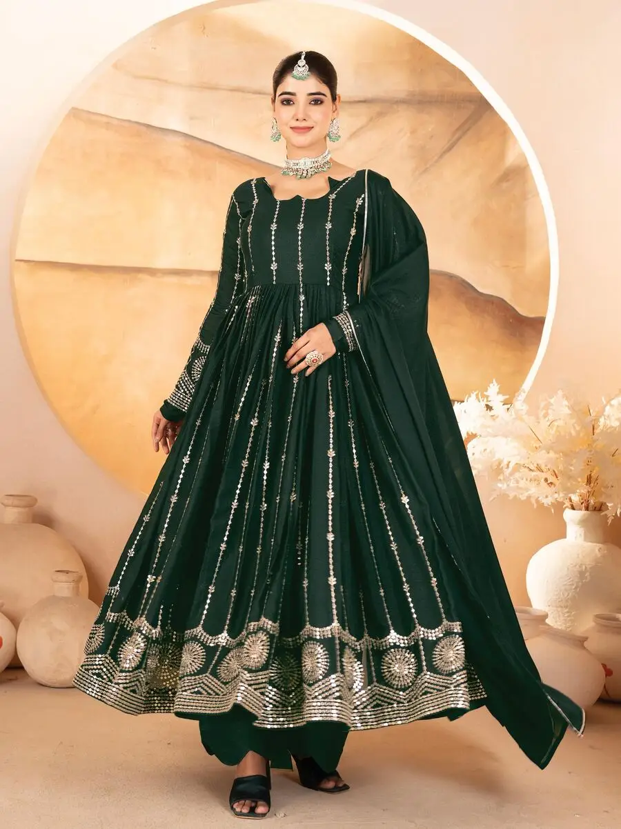 luxury embroidered dresses Luxury Ball Gown with Rich Thread Embroidery & Tassels – Maxim Creation