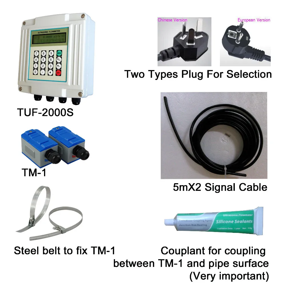 Ultradźwiękowy przepływomierz typu „zaciskowy” do wody o wysokiej temperaturze, ultradźwiękowy przepływomierz z wyświetlaczem LCD i możliwością montażu na ścianie