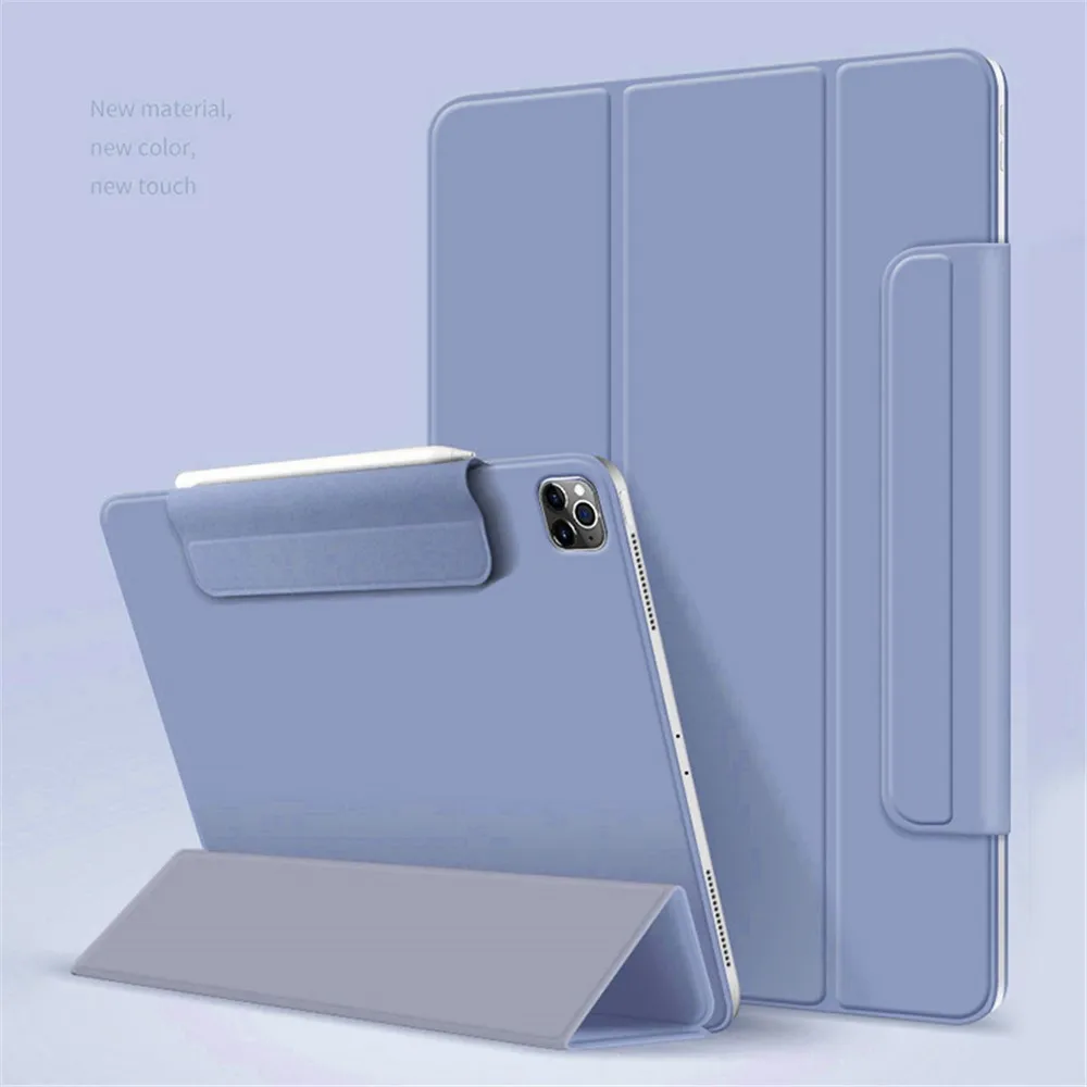 Étui en cuir premium pour iPad Air 13 2025, fermoir magnétique réversible, support à trois volets, activation automatique veille/réveil pour iPad Pro 12,9 pouces