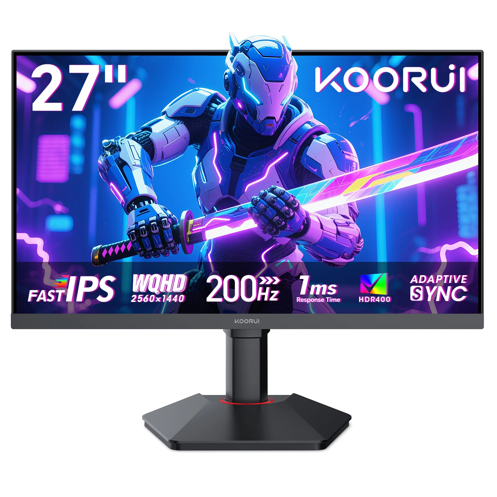 KOORUI 27インチ WQHD 200Hz ゲーミングモニター KOORUI G2722P 27inch Gaming Monitor - 2K 1440P 200hz HDR400